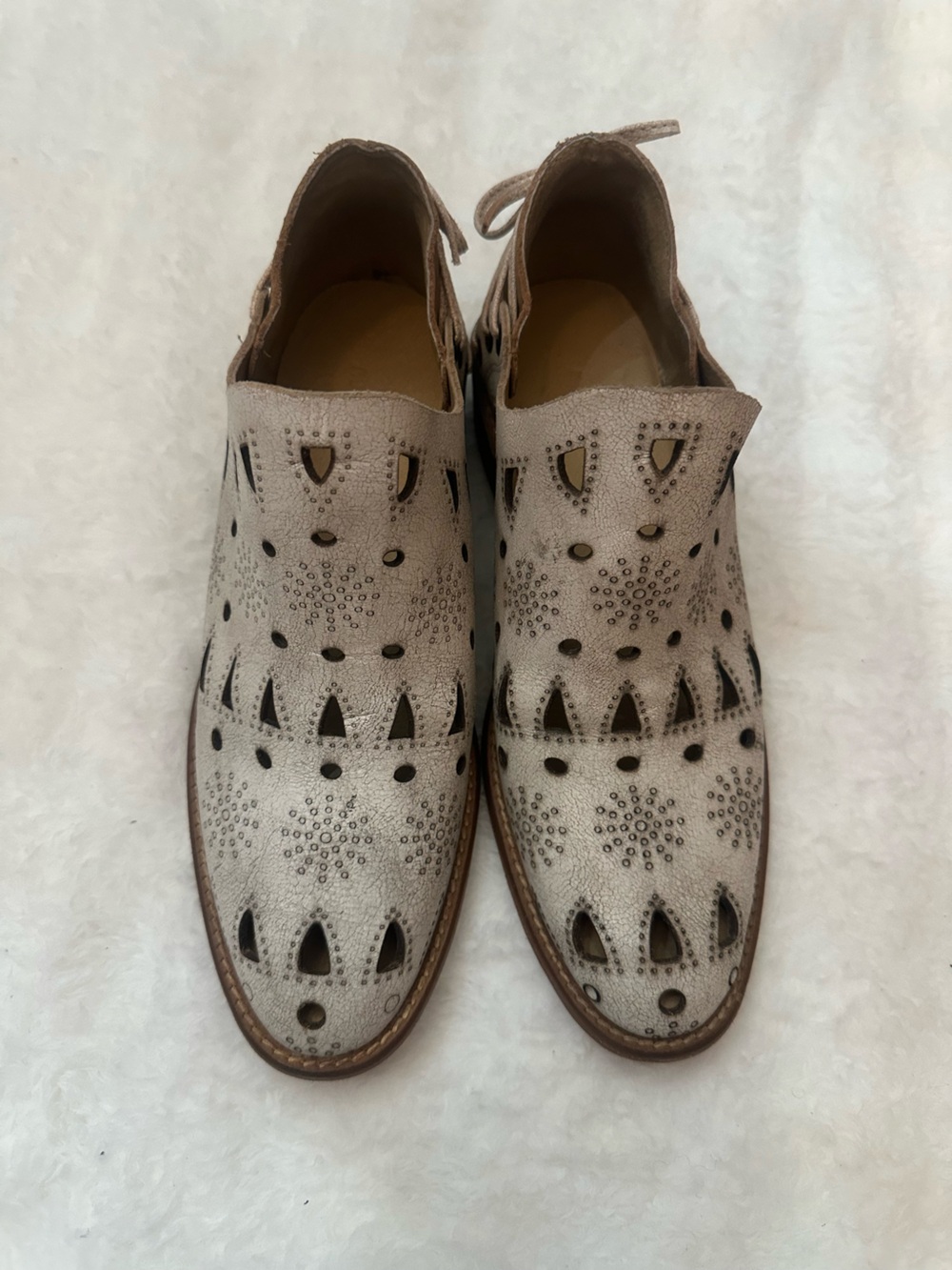Musse & Cloud x Anthropologie Coolise Distressed Leather Ankle Booties 9 - Picture 8 of 11